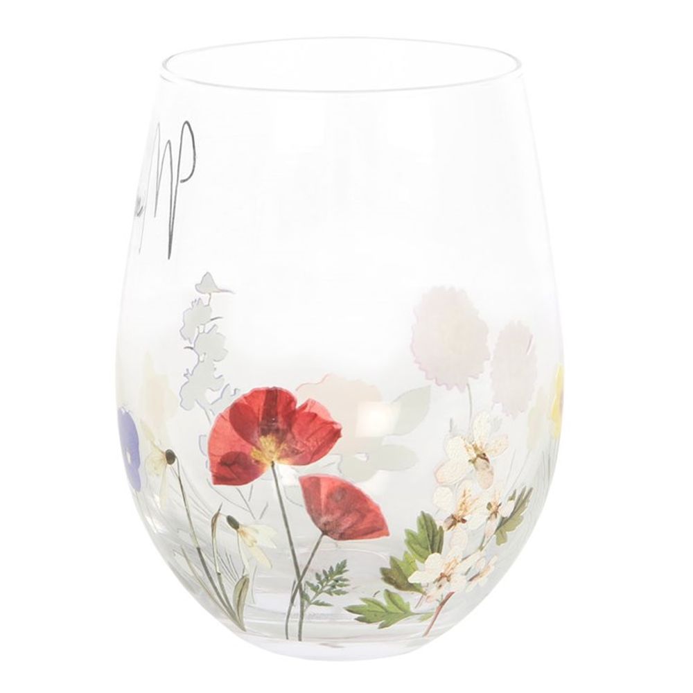 Mum Wildflower Stemless Glass - Beautygiftsonline 