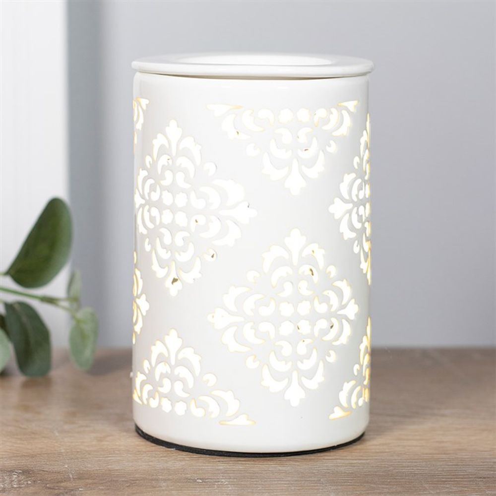 Damask Cut Out Electric Oil Burner - Beautygiftsonline 