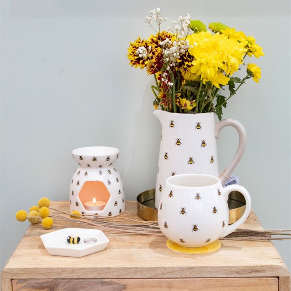 Bee Print Rounded Mug - Beautygiftsonline 