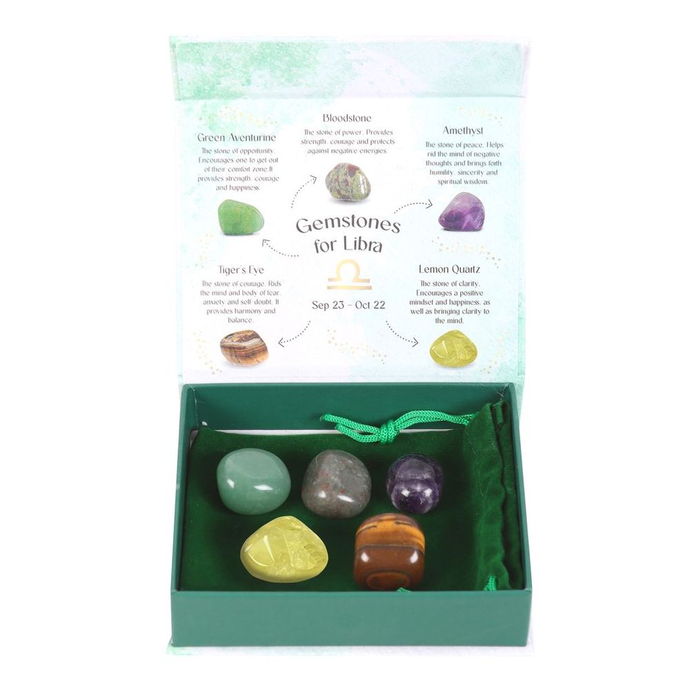 Libra Crystal Tumblestone Set - Beautygiftsonline 