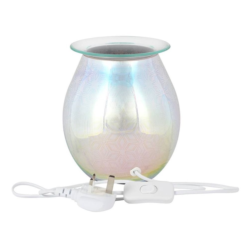 3D Geometric Flower Light Up Electric Oil Burner - Beautygiftsonline 