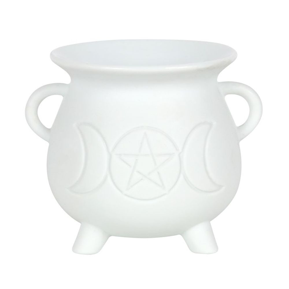 White Triple Moon Cauldron Oil Burner - Beautygiftsonline 