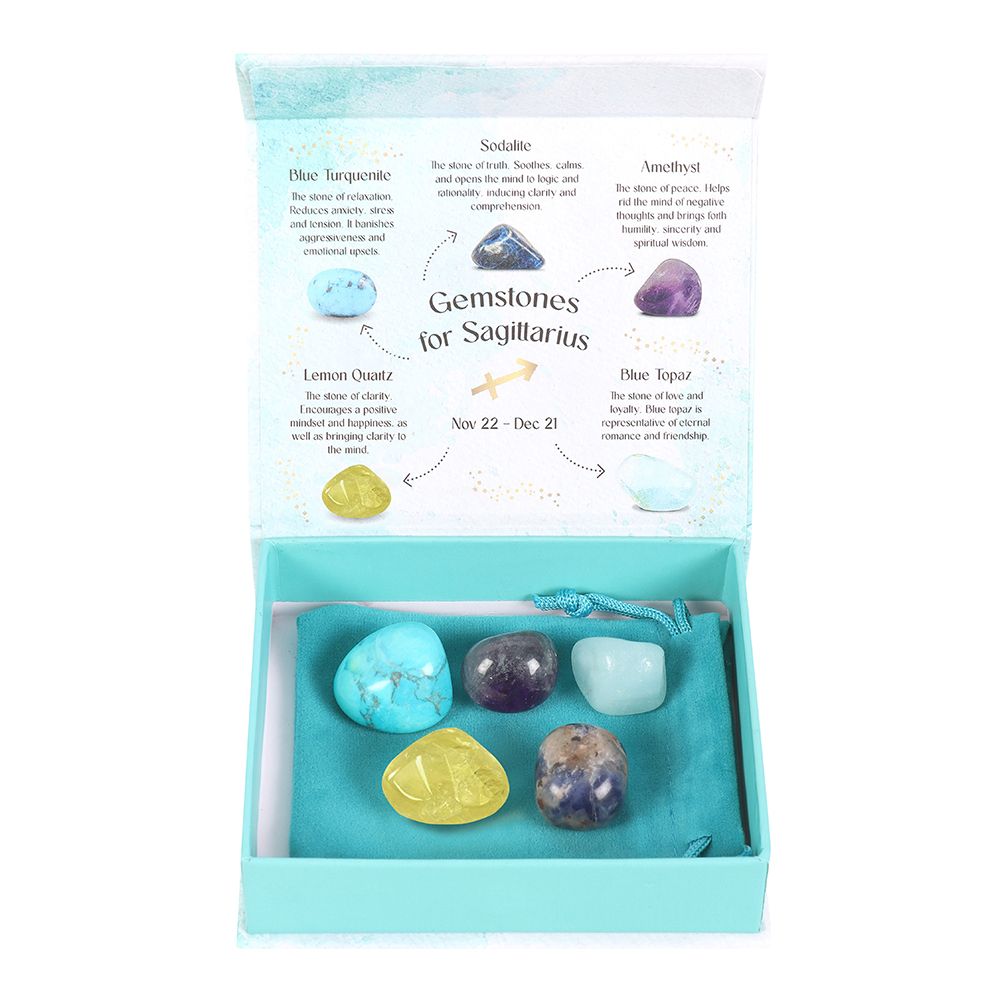 Sagittarius Crystal Tumblestone Set - Beautygiftsonline 